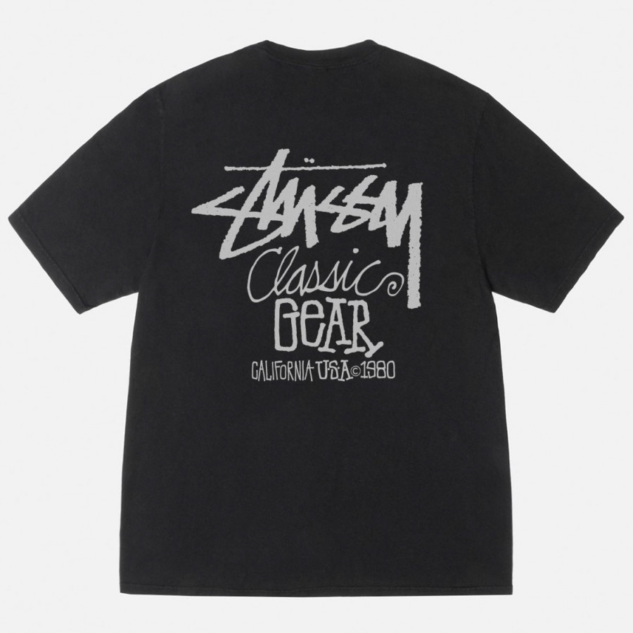 Stussy Classic Gear Pigment Dyed Tee Black