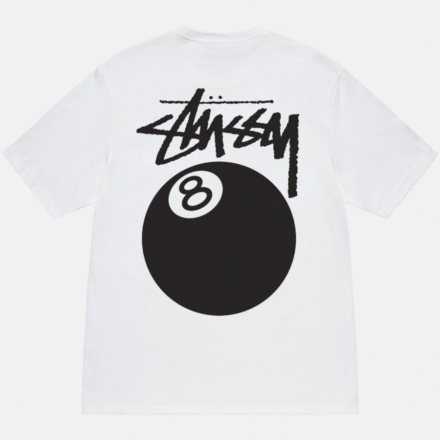Stussy 8 Ball Tee White