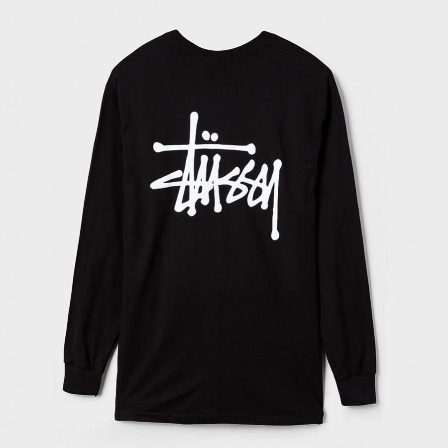 Stussy Basic Logo L/SL Tee Black