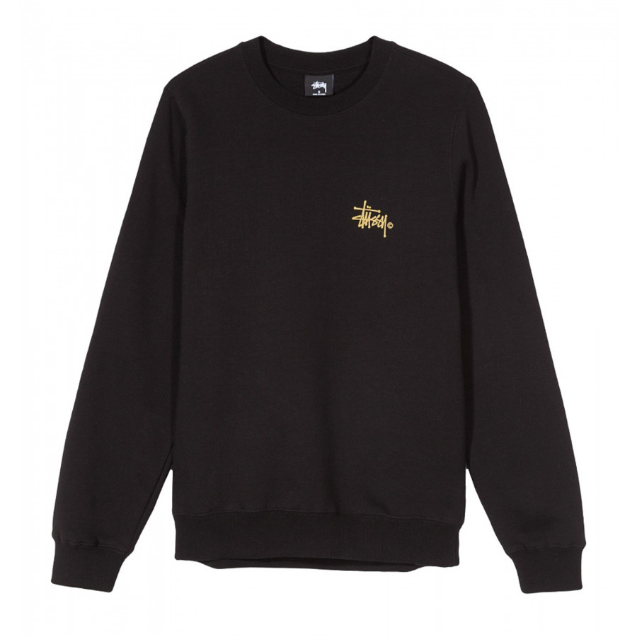 Bluza damska Stussy Basic Logo Crew Black