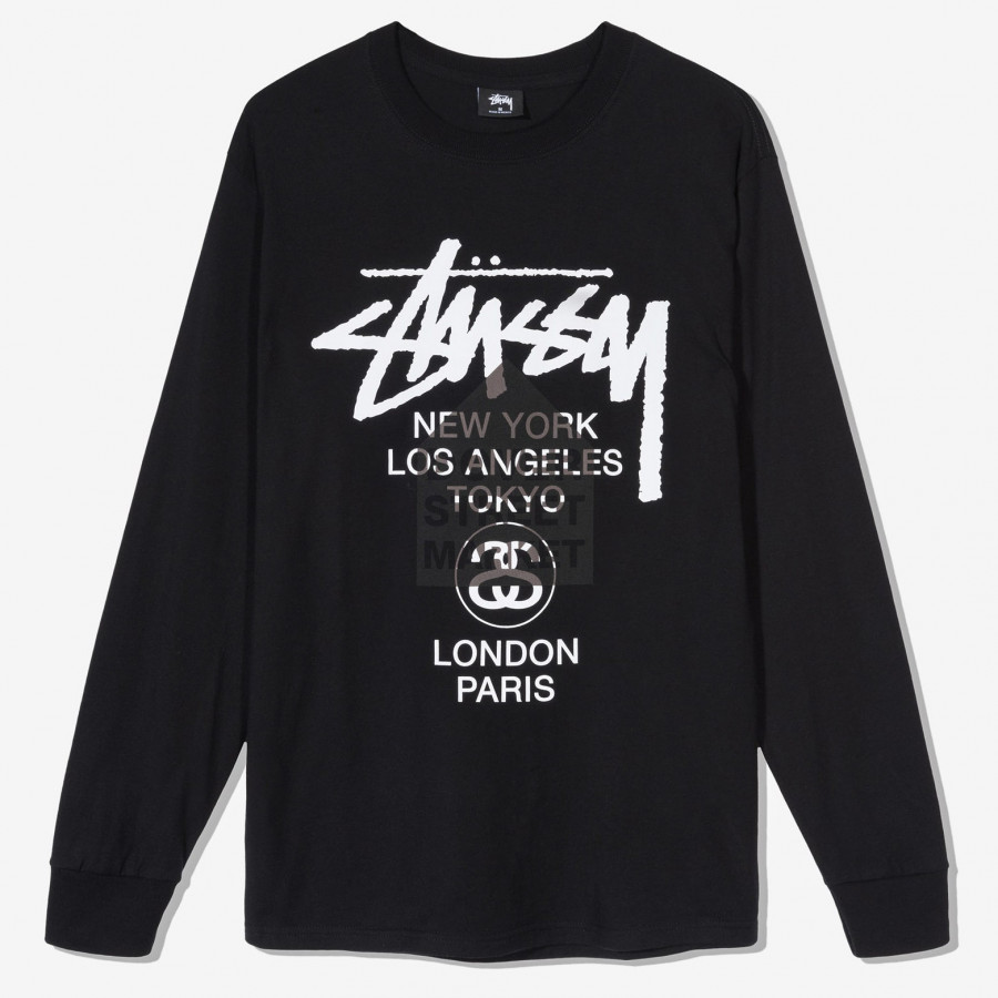 Stussy x DSM World Tour LS Tee Black
