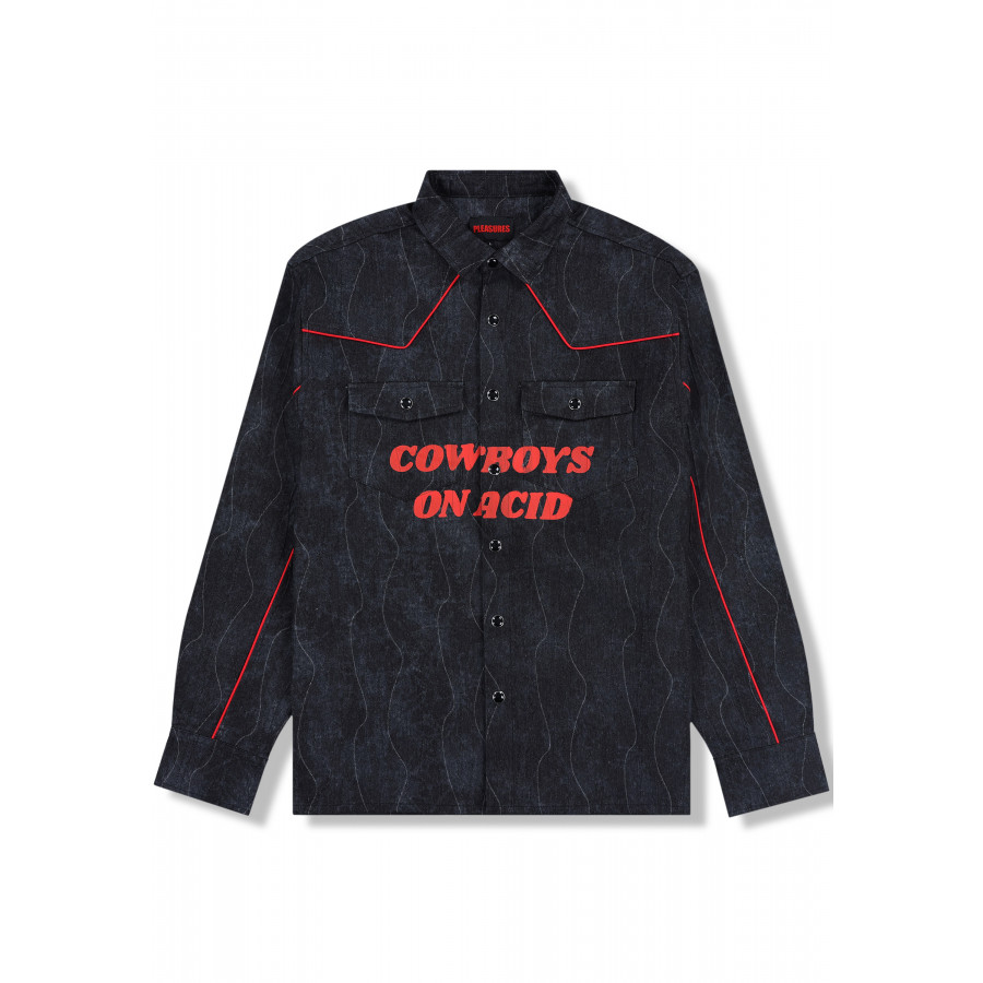 Pleasures Acid Cowboy Denim Shirt Black