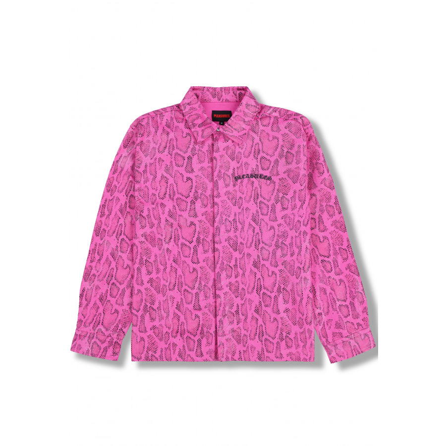 Pleasures Anaconda Overshirt Jacket Fuchsia