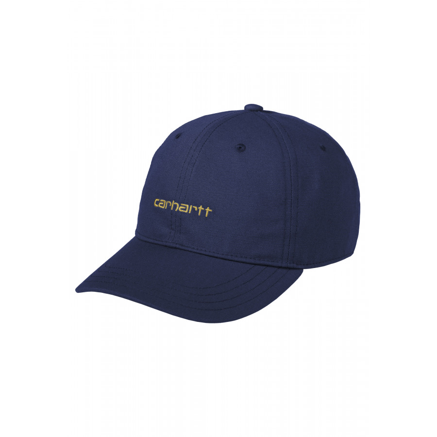 Carhartt WIP Canvas Script Cap Ink / Air Yellow
