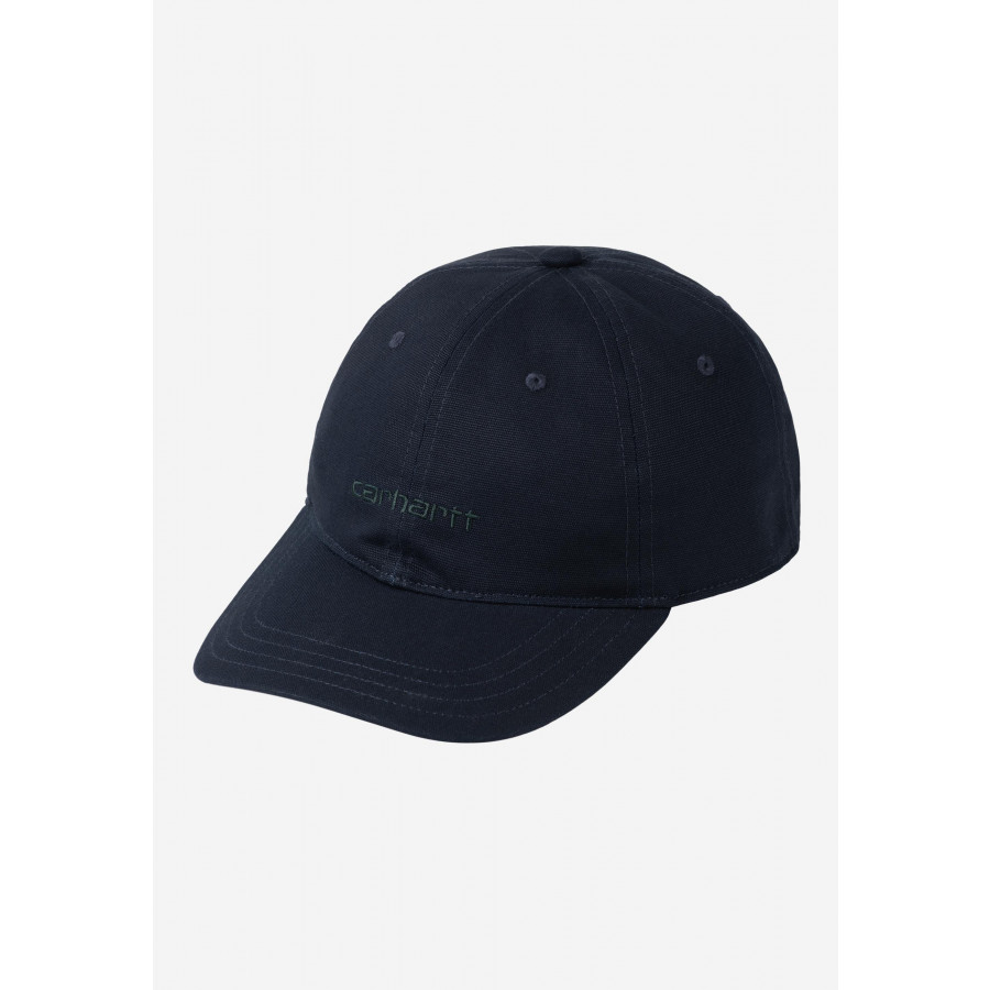 Carhartt WIP Canvas Script Cap Dark Navy / Dark Scarab