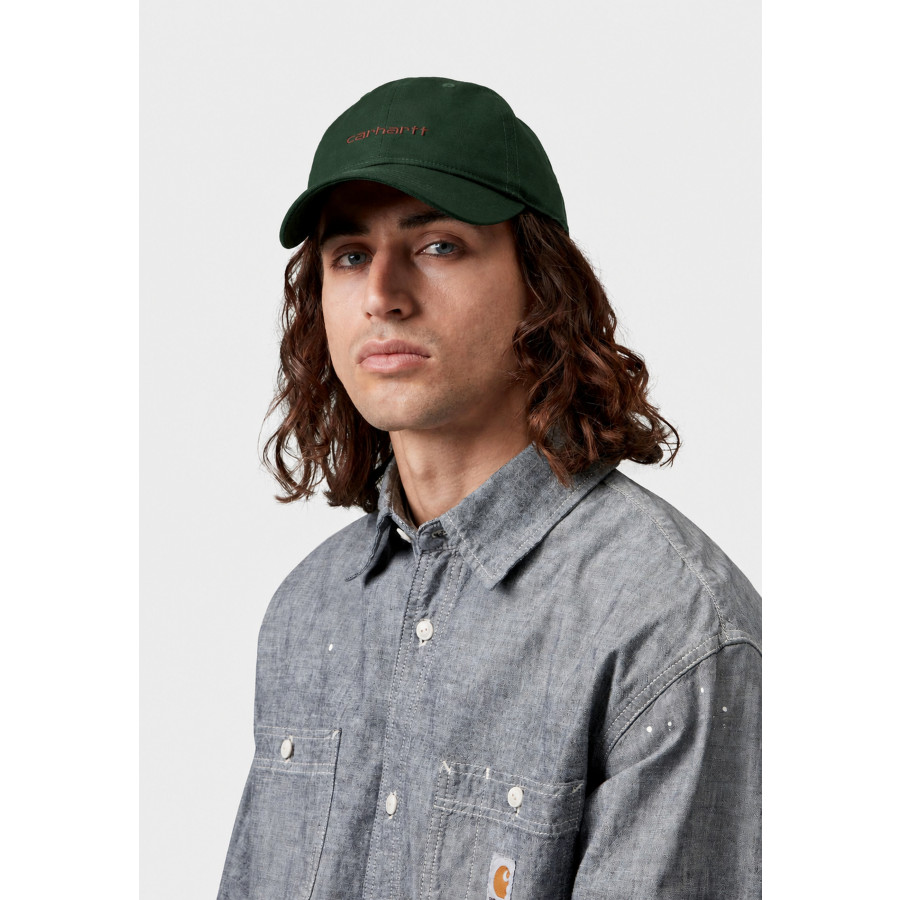 Carhartt WIP Canvas Script Cap Dark Scarab / Palisander