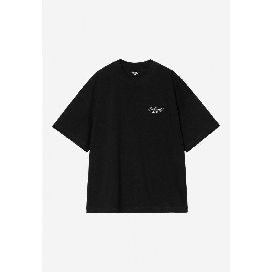 Carhartt WIP S/S Signature Script T-Shirt Black / White