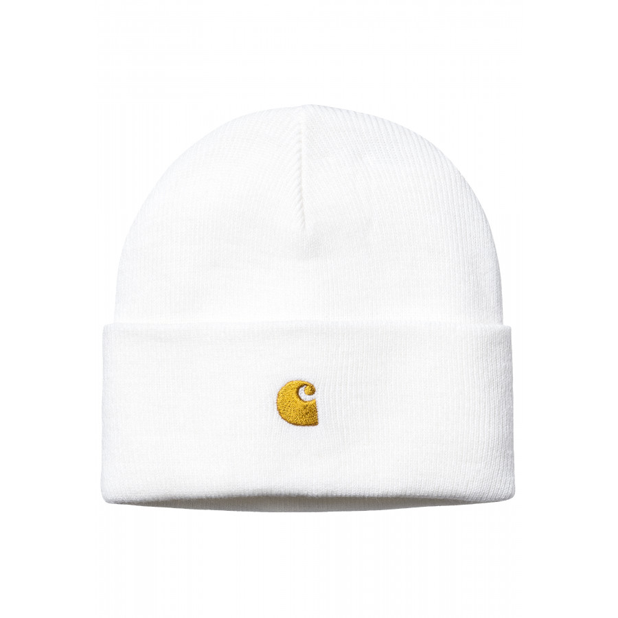 Carhartt WIP Chase Beanie White / Gold