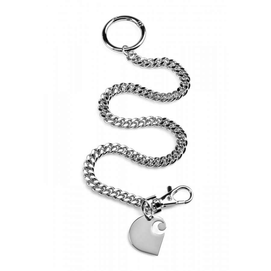 Carhartt WIP Cuban Link Keychain Silver