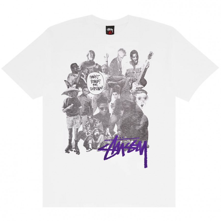 Stussy Howzit Posse Tee White