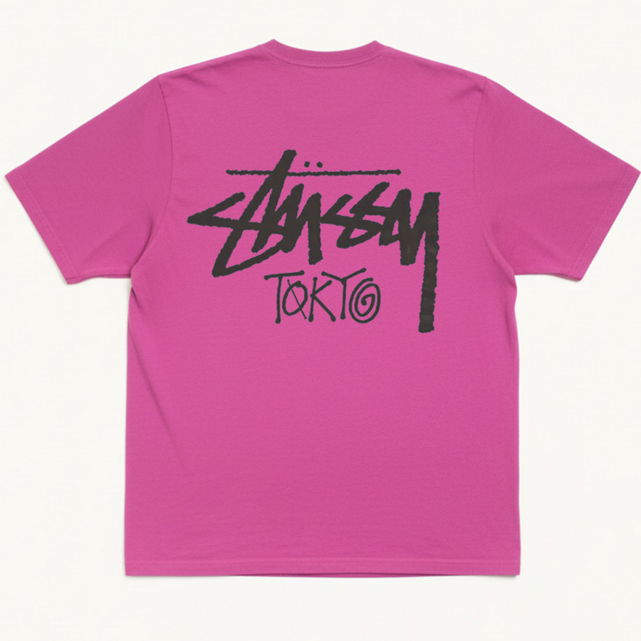 Stussy Stock Tokyo Tee Pigment Dyed Berry
