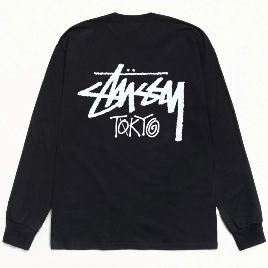 Stussy Stock Tokyo LS Tee Black