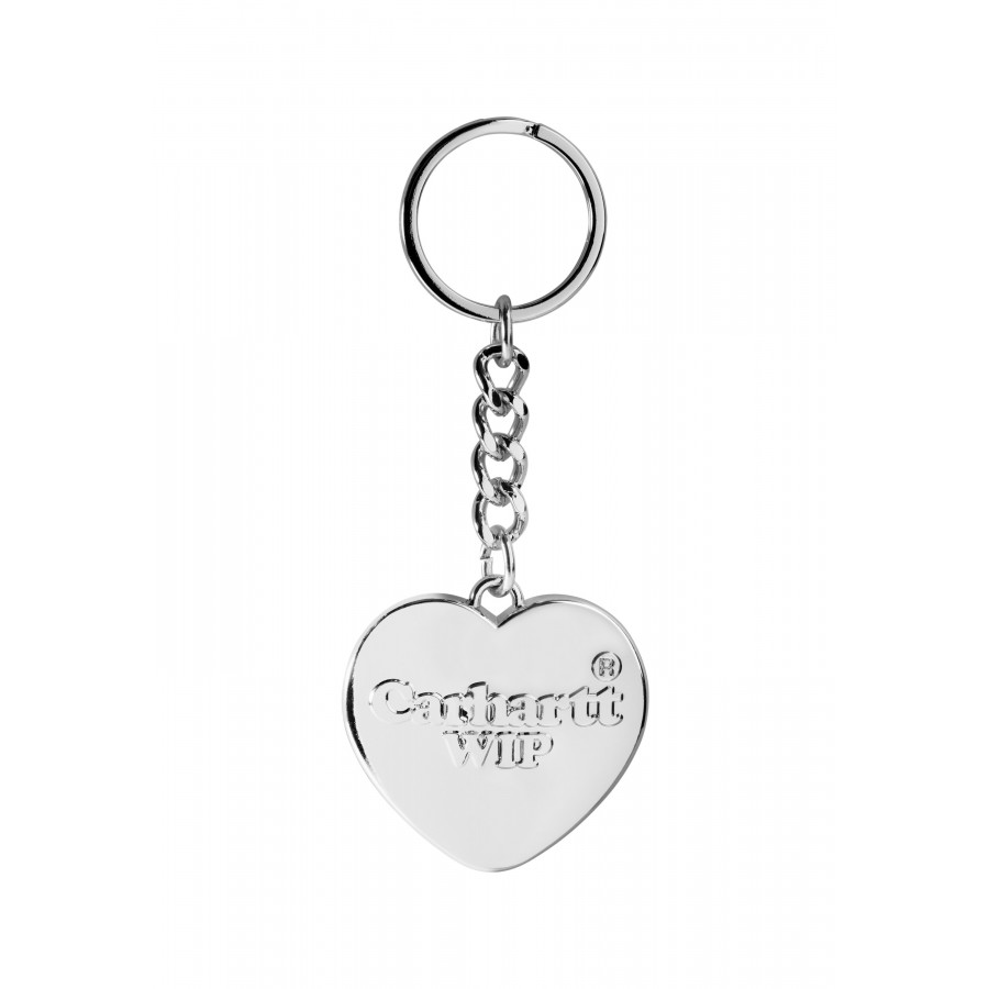 Carhartt WIP Heart Keychain Silver
