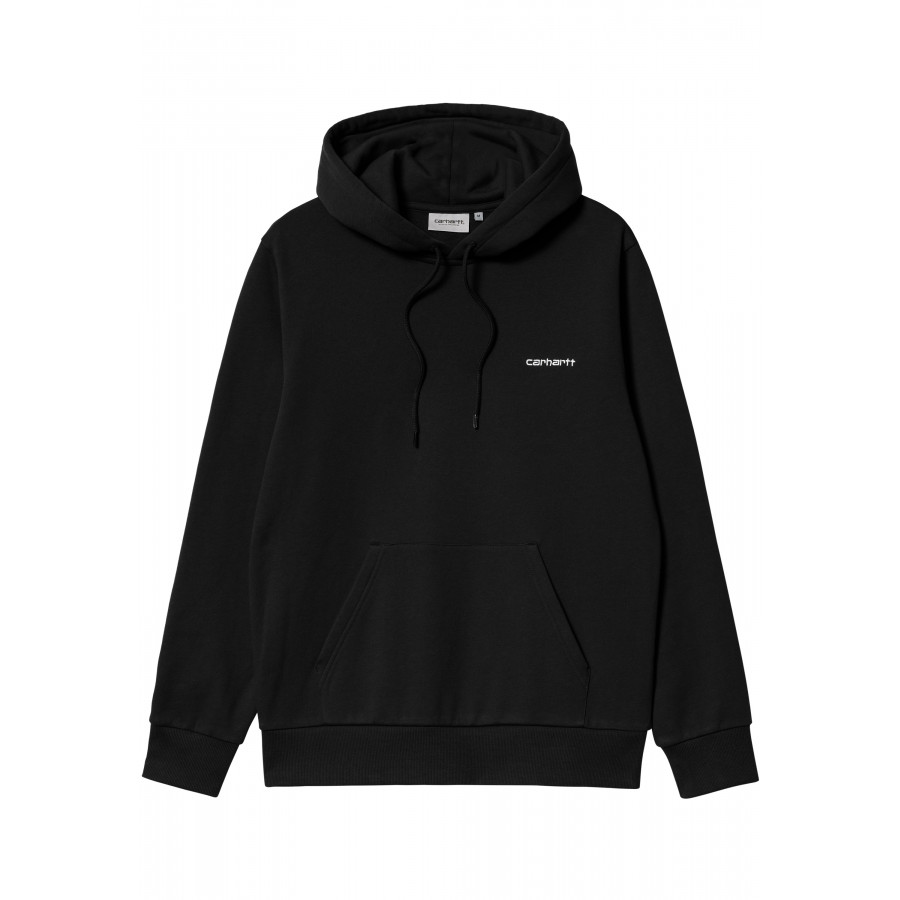 Carhartt WIP Hooded Script Embroidery Sweat Black