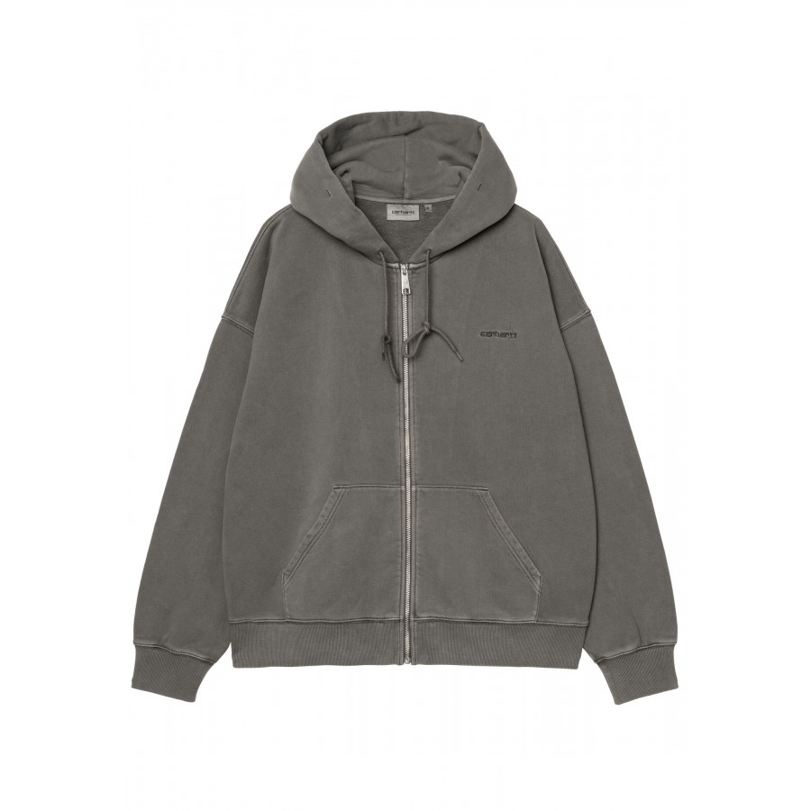 Carhartt WIP Hooded Benton Sweat Jacket Graphite