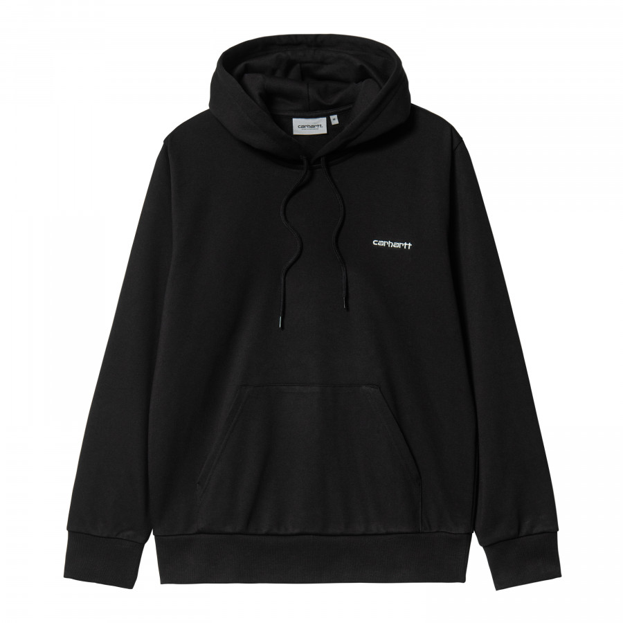 Carhartt WIP Hooded Script Sweatshirt Black