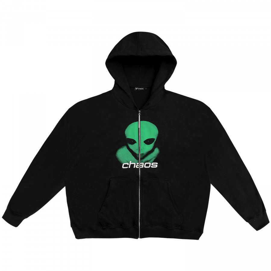 Bluza Chaos Alien Hoodie Black