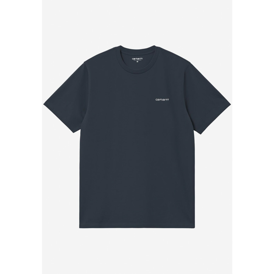 Carhartt WIP S/S Script Embroidery T-Shirt Deep Night / White