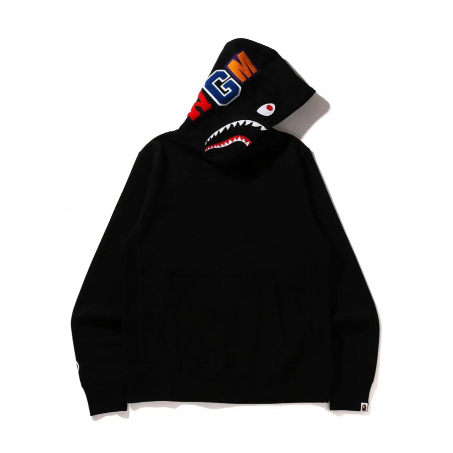 BAPE® A Bathing Ape Shark Pullover Hoodie Black