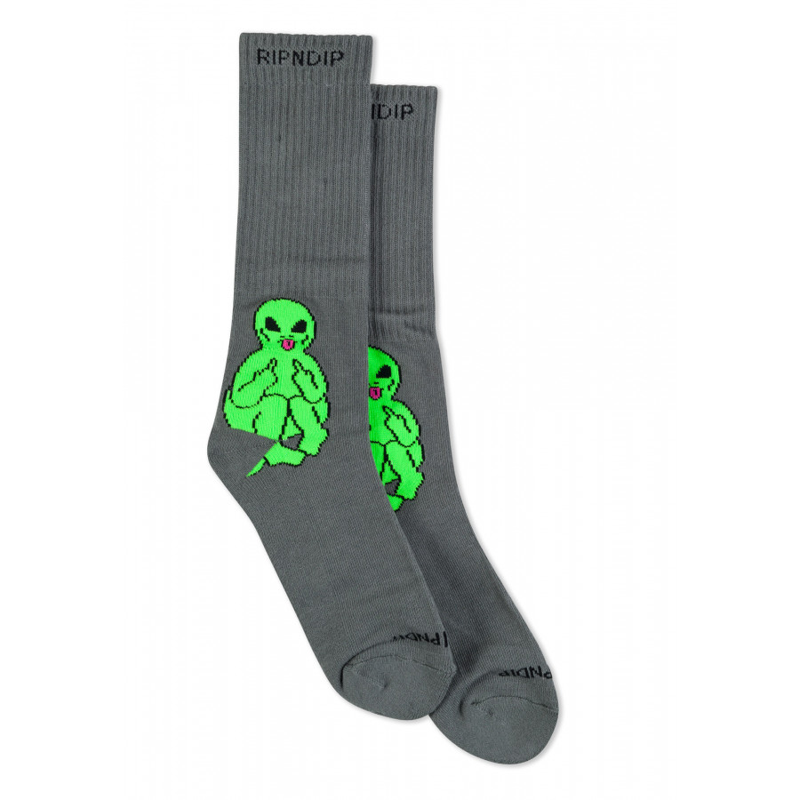 Skarpetki RipNDip Lord Alien Socks Charcoal