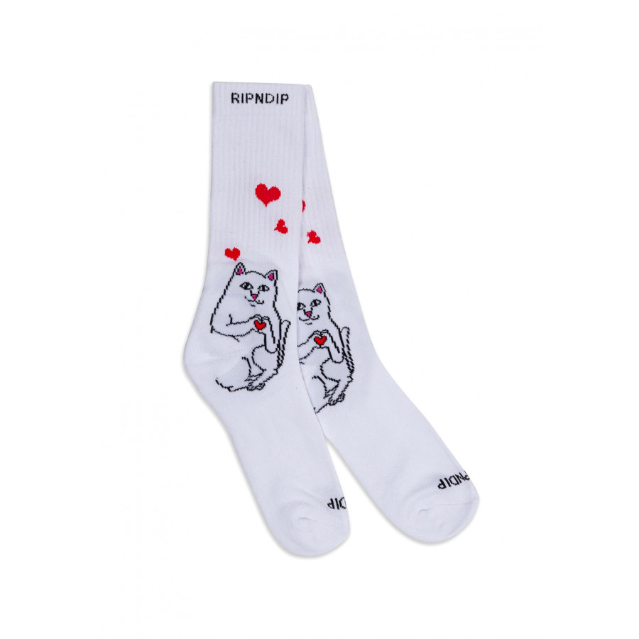 Skarpetki RipNDip Nermal Loves Socks White