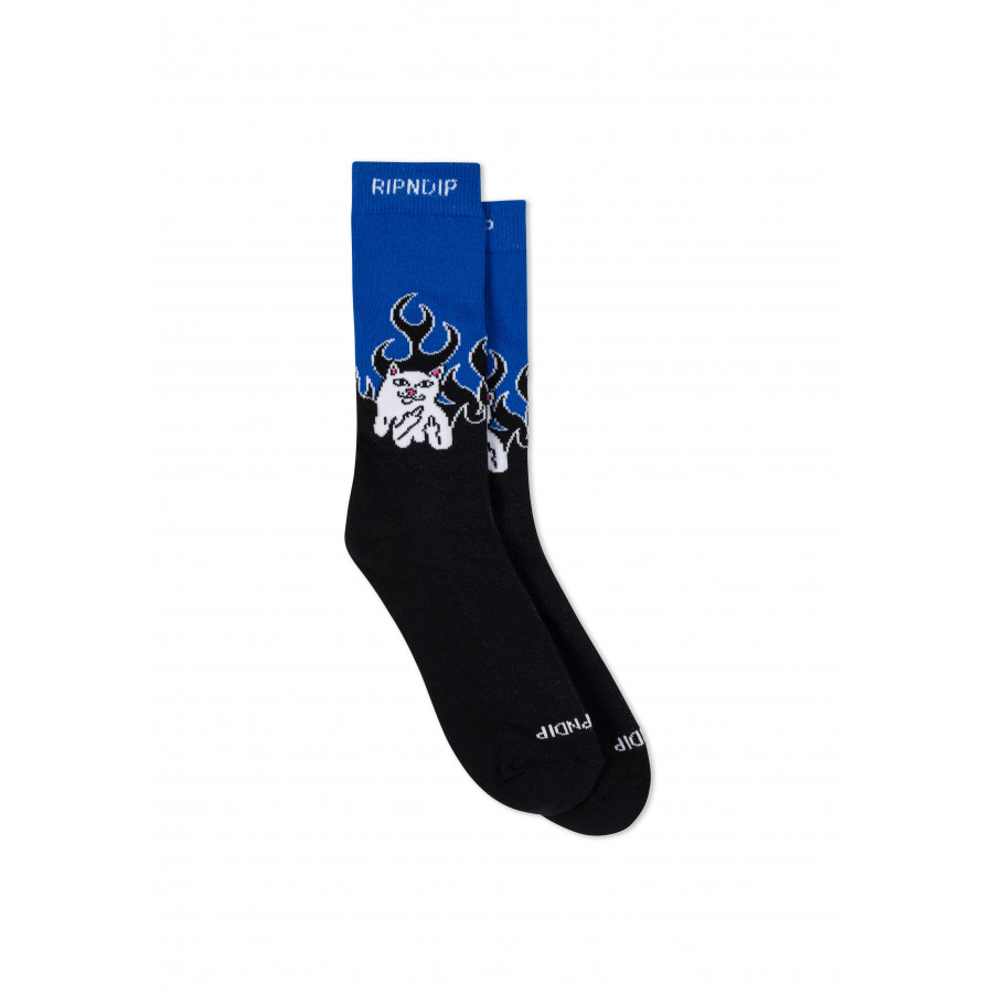 Skarpetki RipNDip Welcome To Heck Socks Black/Blue