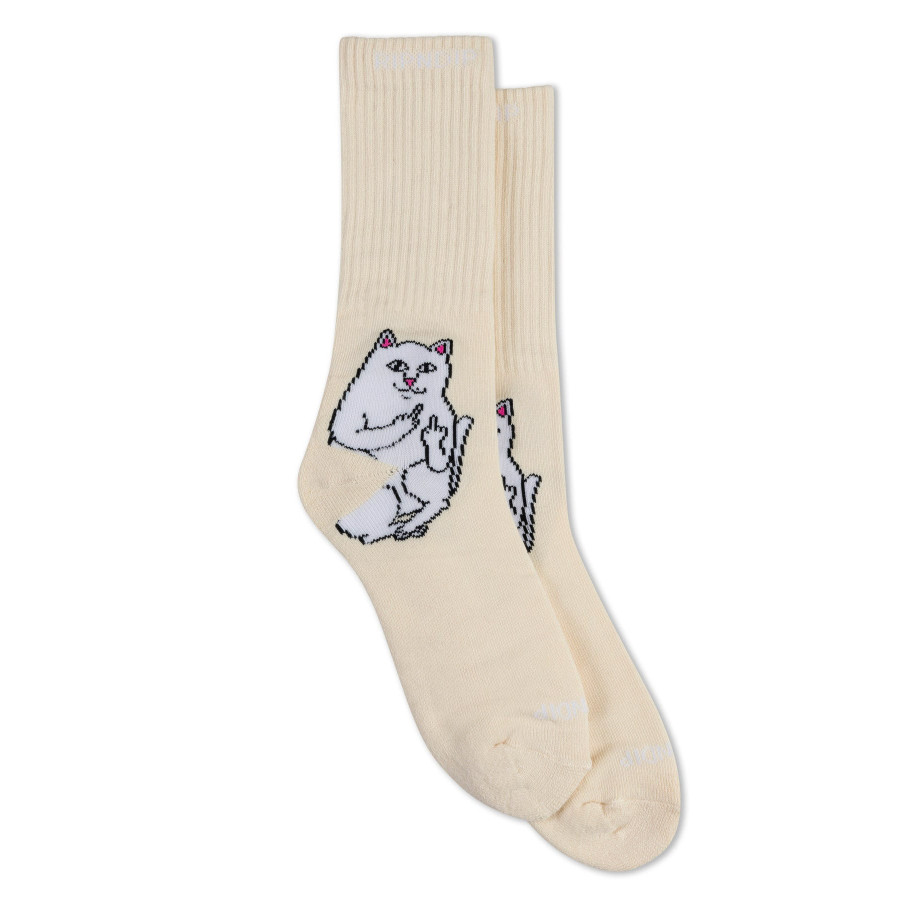 Skarpetki RipNDip Lord Nermal Socks Oﬀ White