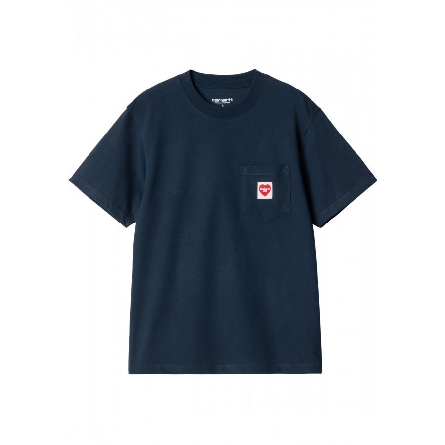Carhartt WIP W' S/S Pocket Heart T-Shirt Ink / Red