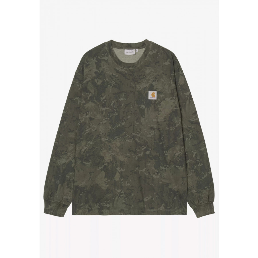 Carhartt WIP L/S Camo Combi T-Shirt Camo Combi Green