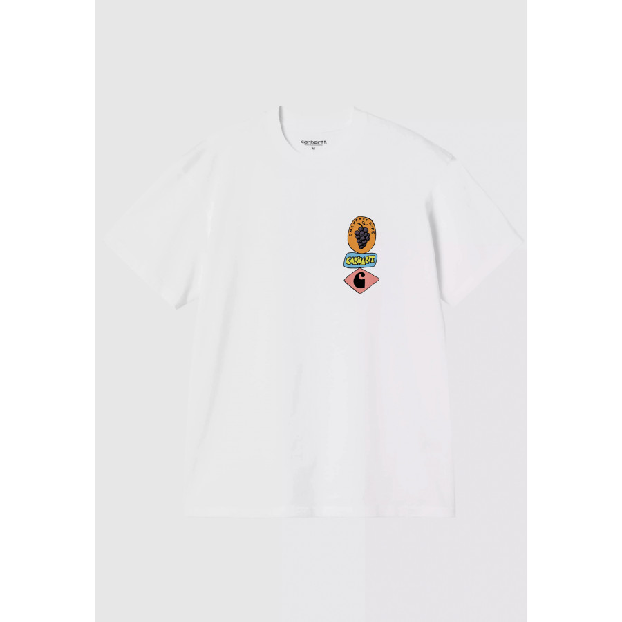 Carhartt WIP S/S Stacked Grapes T-Shirt White
