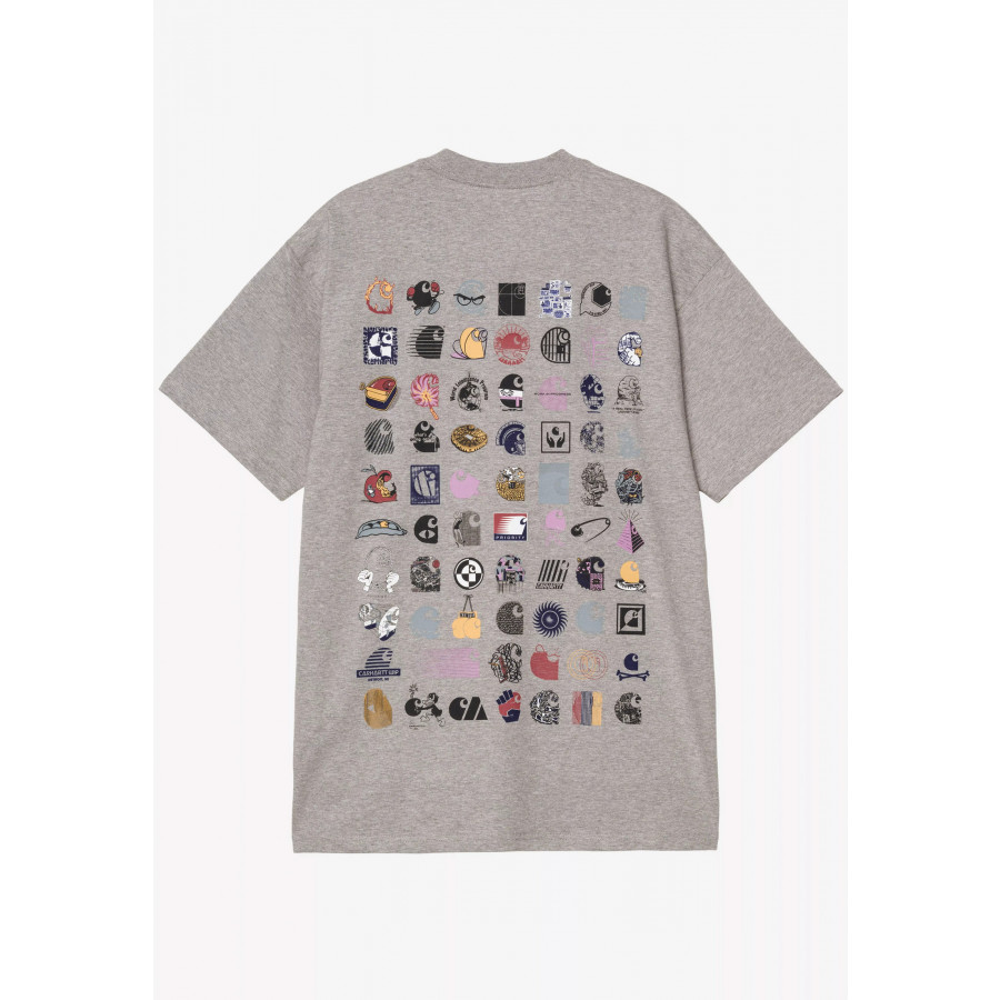 Carhartt WIP S/S C Logo Archive T-Shirt Grey Heather