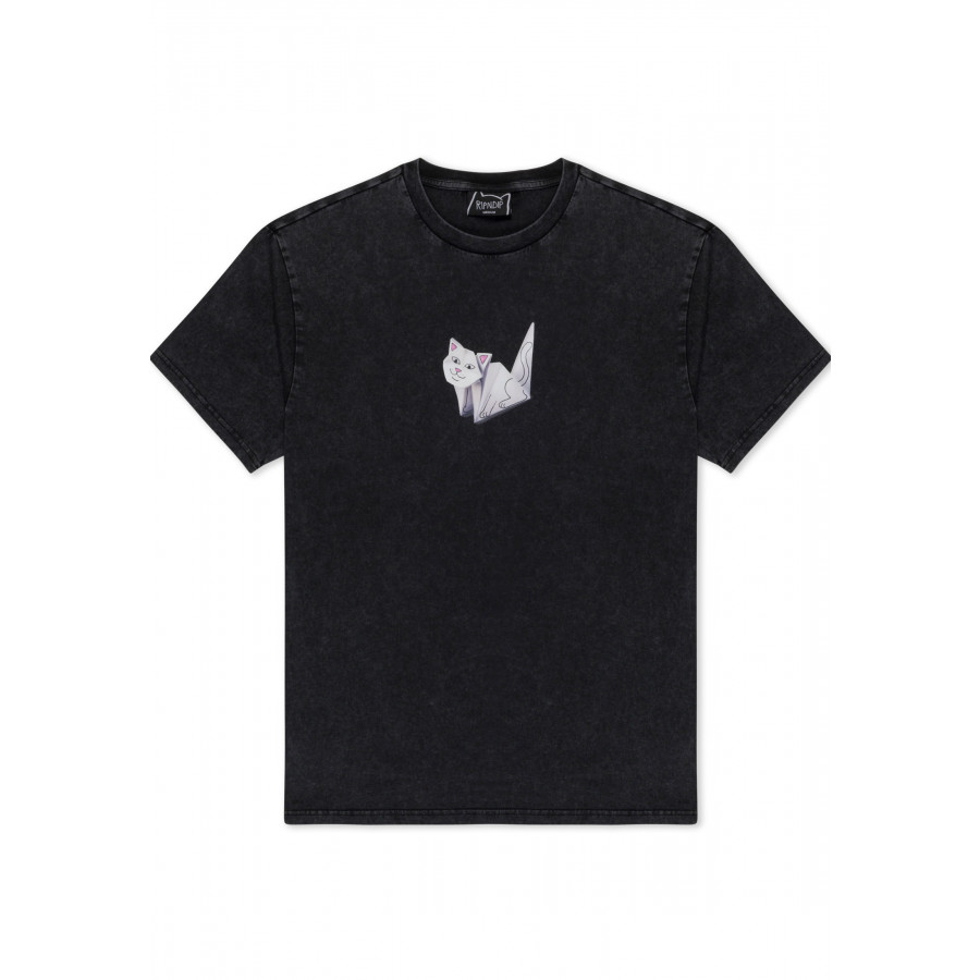 RipNDip Origami Tee Black Vintage Wash