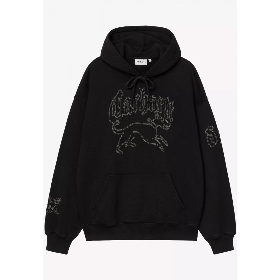 Carhartt WIP Hooded Hackwork Sweat Black / Wall