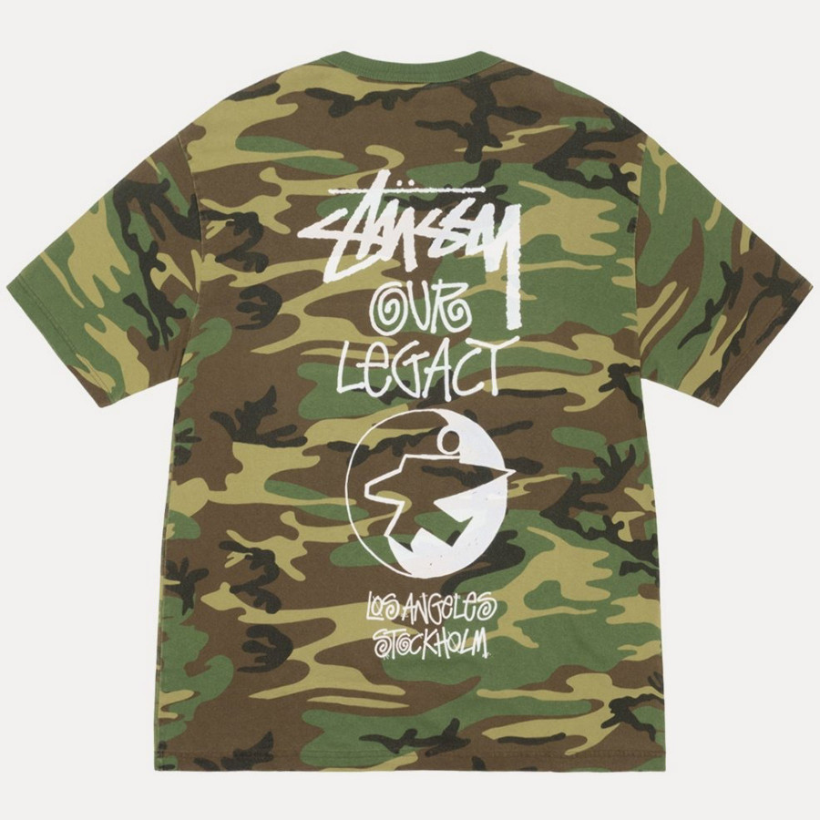 Stussy x Our Legacy Work Shop Surfman Pigment Dyed Tee Camo