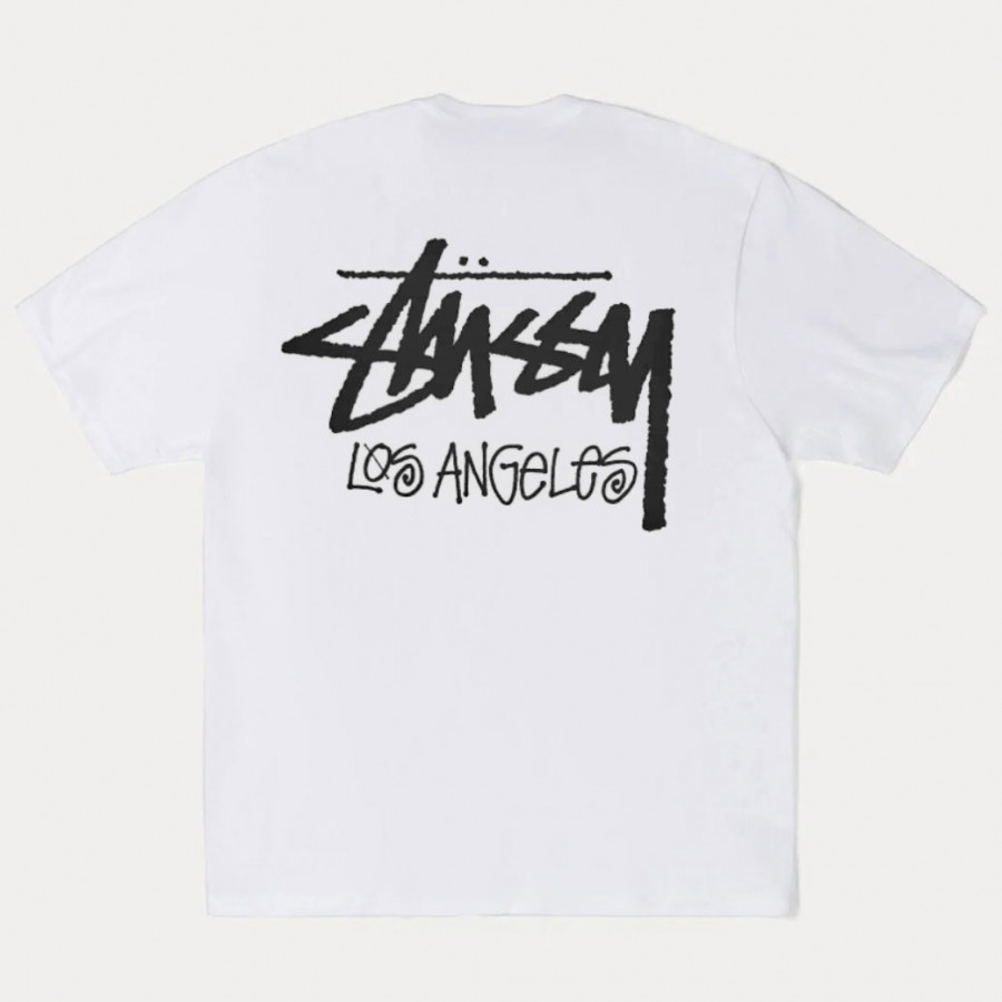 Stussy Stock Los Angeles Tee White