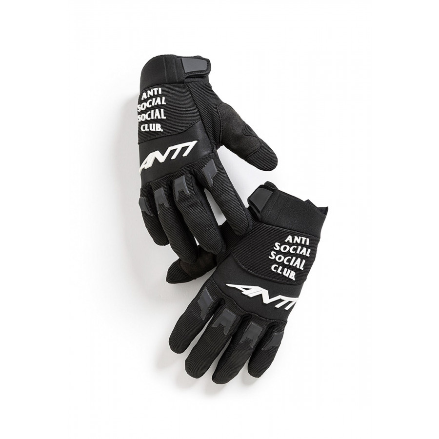 Anti Social Social Club Motorcycle Gloves Black
