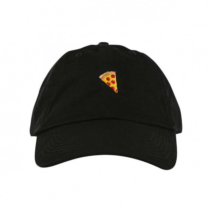 Pizza Emoji Polo Hat Black