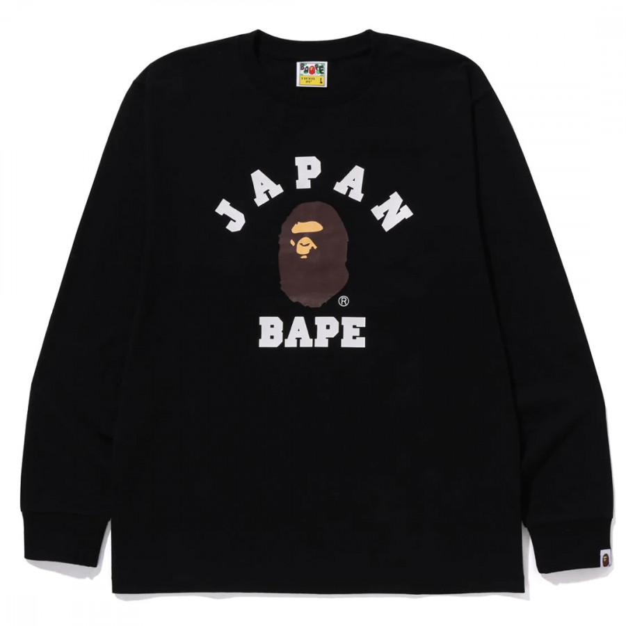 BAPE® Japan College City L/S Tee Black