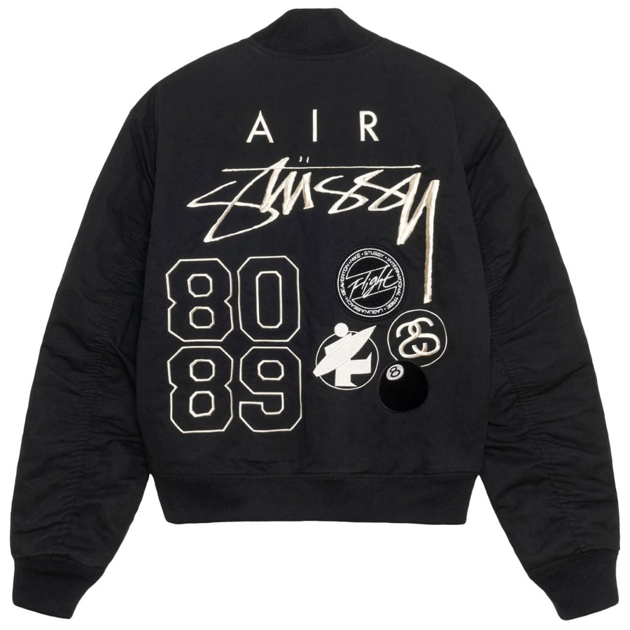 Stussy x Nike Reversible Varsity Jacket Black/Sail