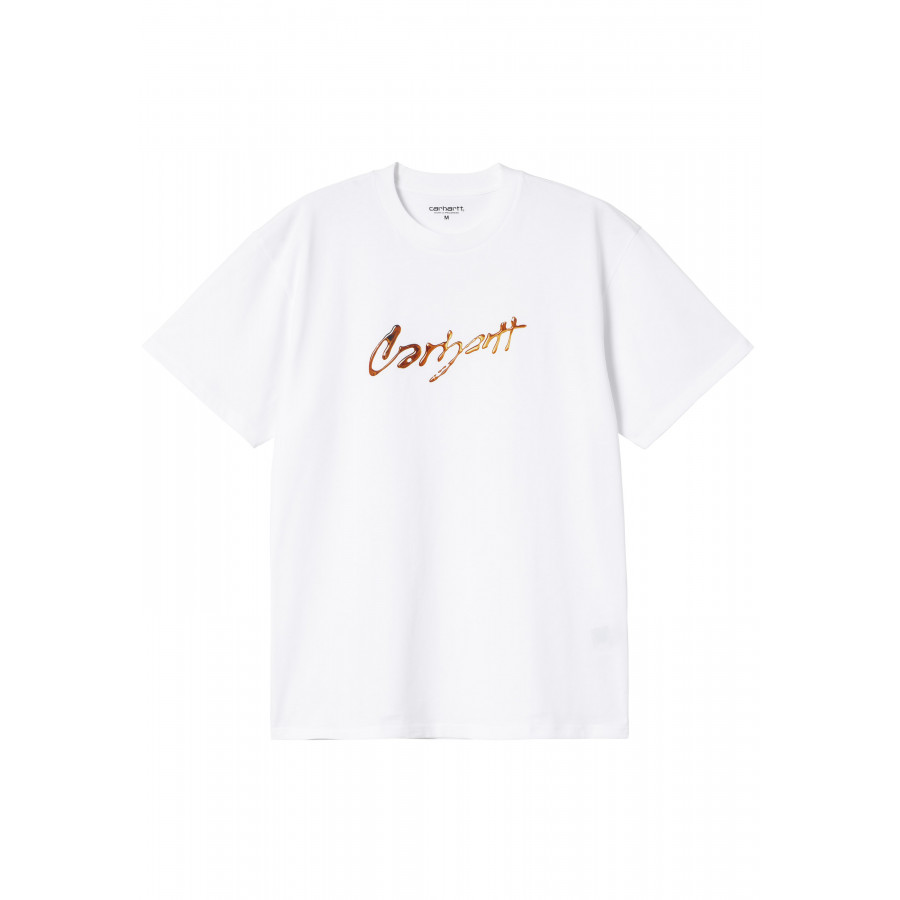 Carhartt WIP S/S Drip Script T-Shirt White