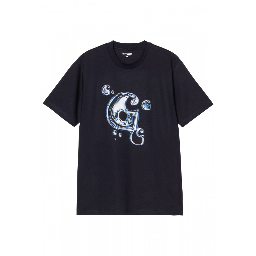 Carhartt WIP S/S Solar Chrome C-Logo T-Shirt Dark Navy