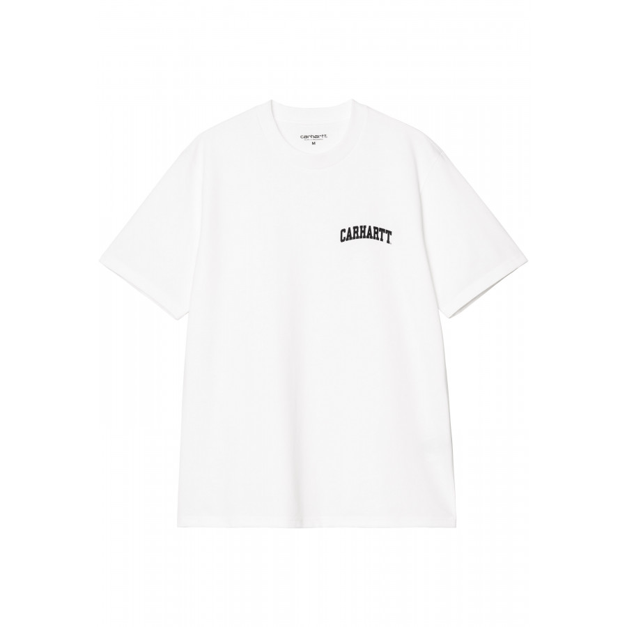 Carhartt WIP S/S University Script T-Shirt White / Black