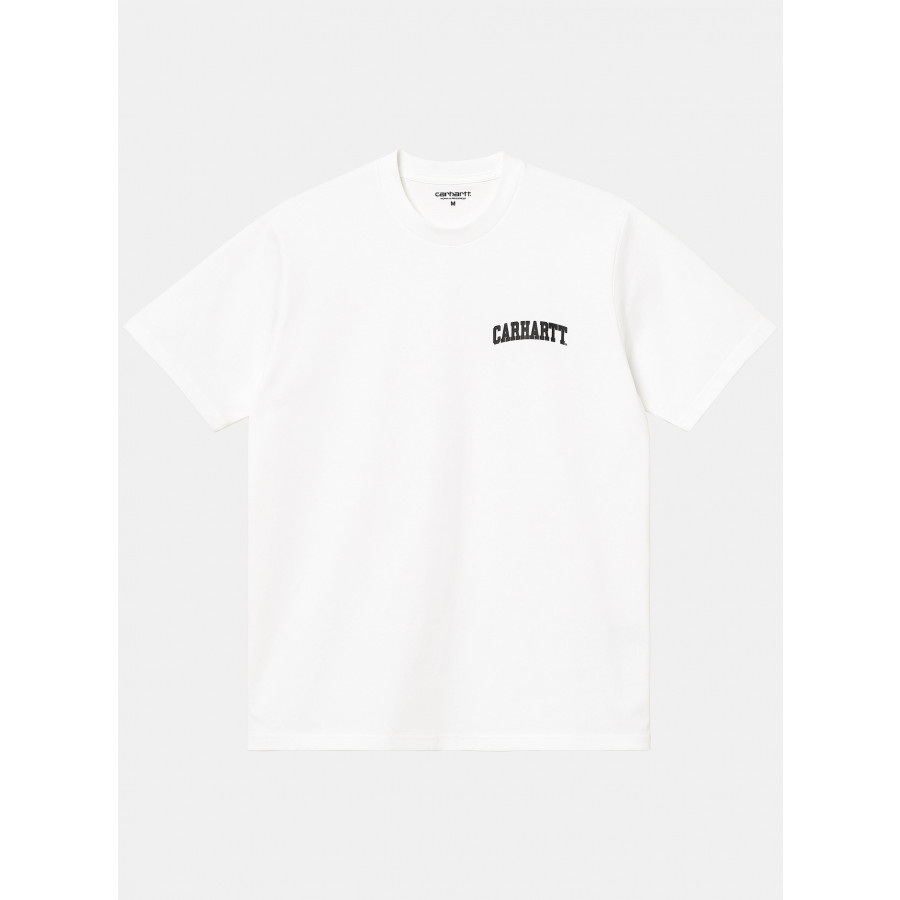 Carhartt WIP S/S University Script T-Shirt White/Black
