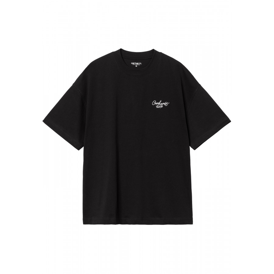 Carhartt WIP S/S Signature Script T-Shirt Black 