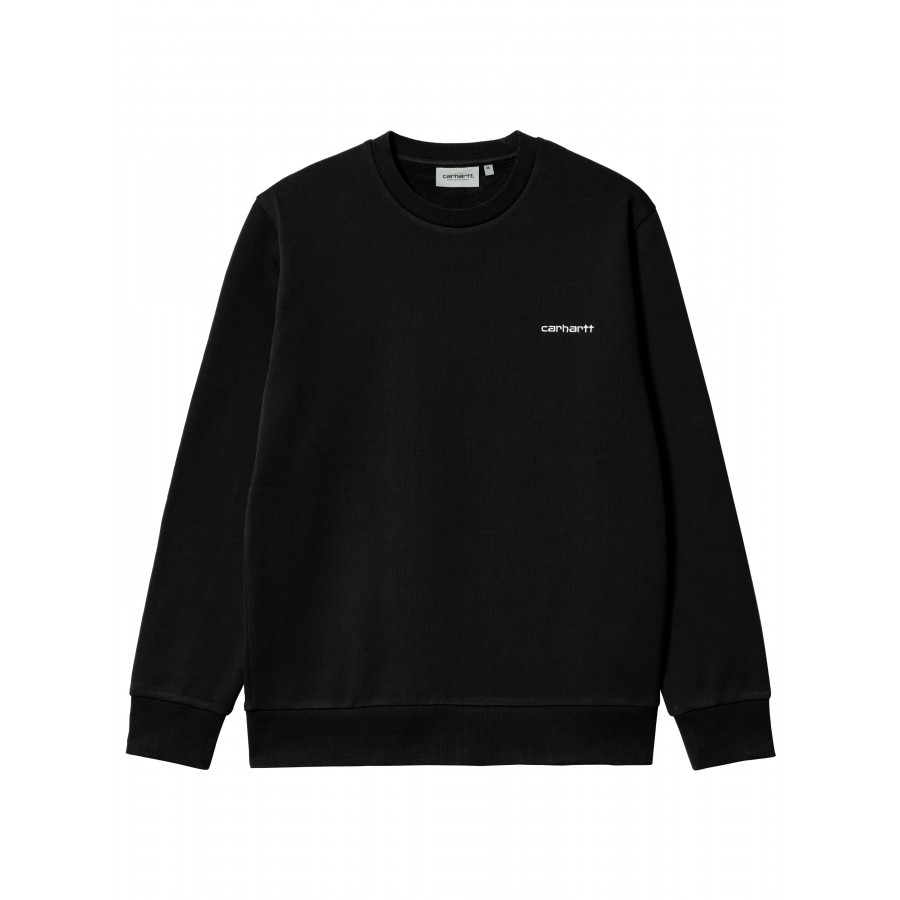 Carhartt WIP Script Embroidery Sweat Black