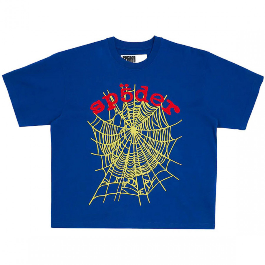 Sp5der OG Logo V2 Heavyweight Tee Navy