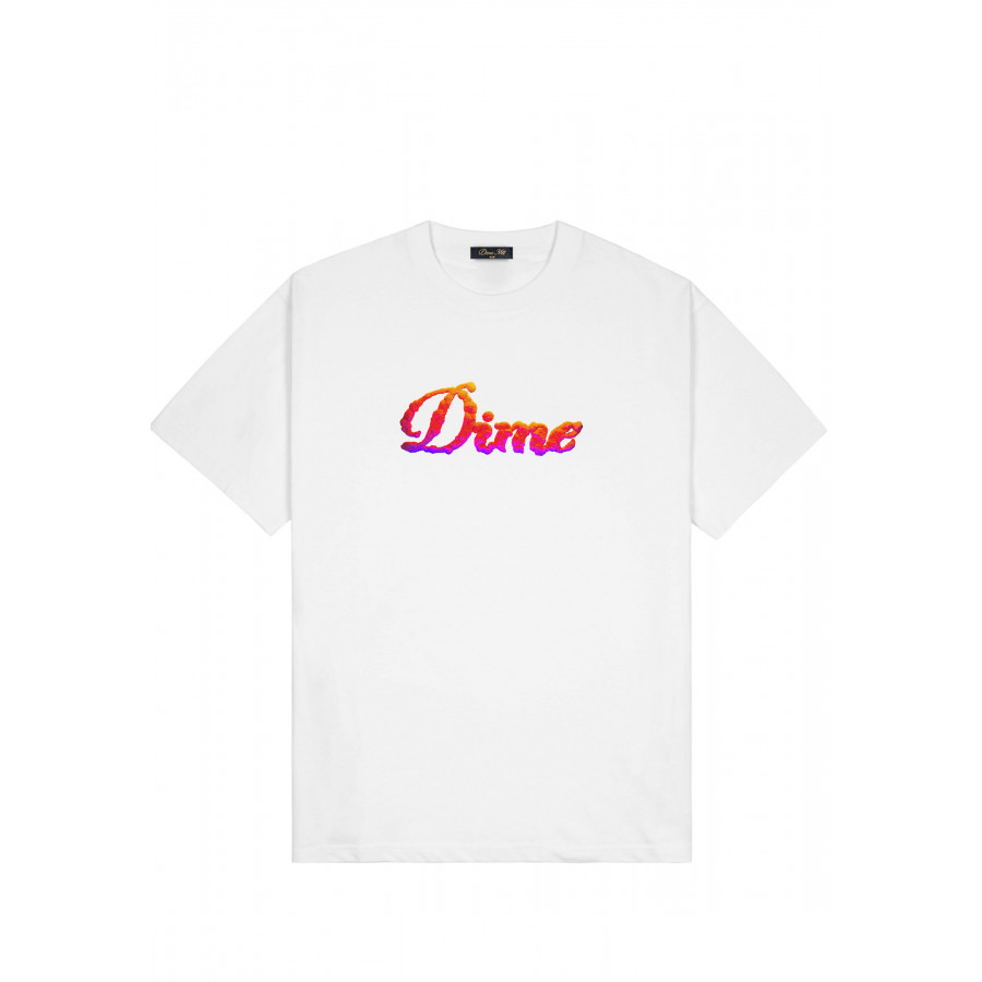 Dime Cursive Cloud T-Shirt White