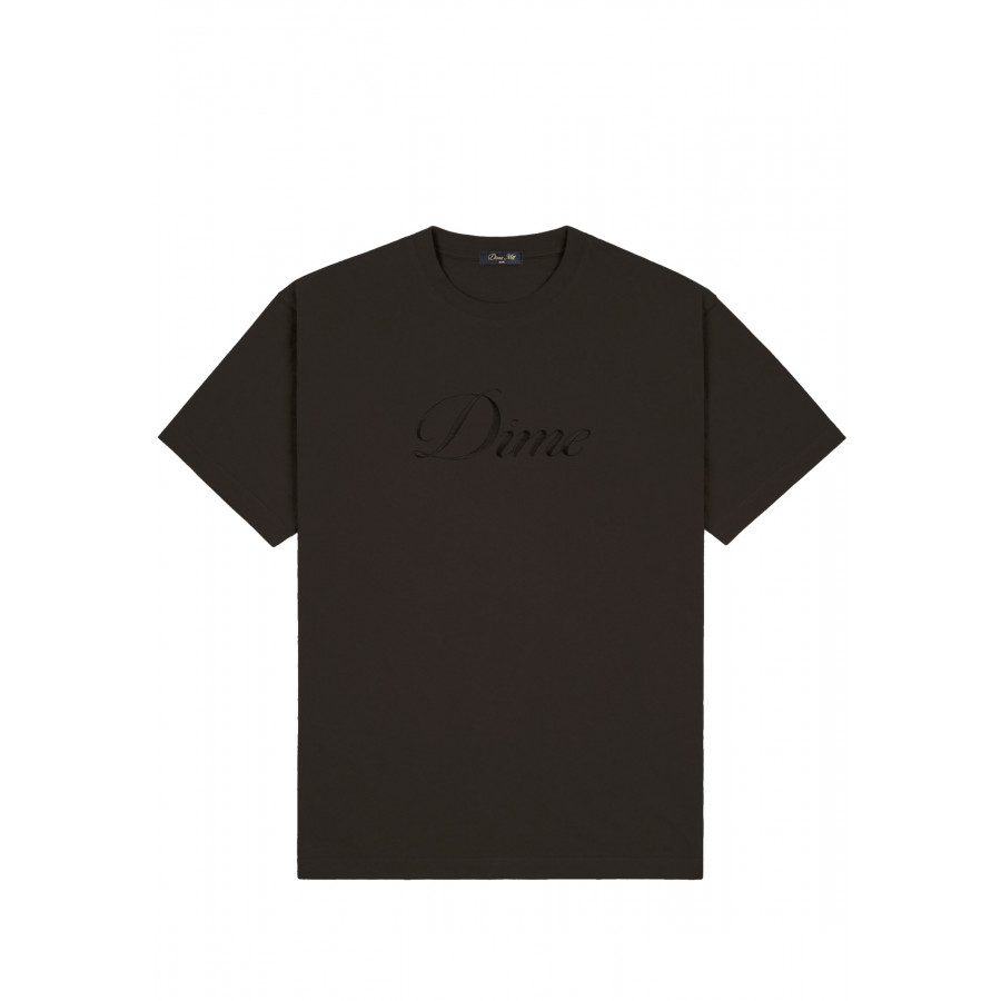 Dime Cursive T-Shirt Vintage Black