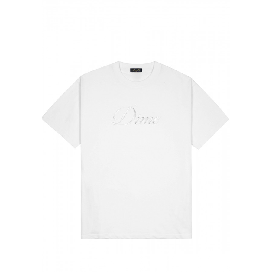 Dime Cursive T-Shirt White