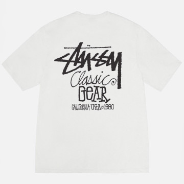 Stussy Classic Gear Pigment Dyed Tee White